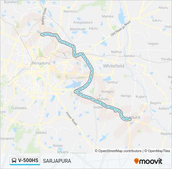 V-500HS Bus Line Map