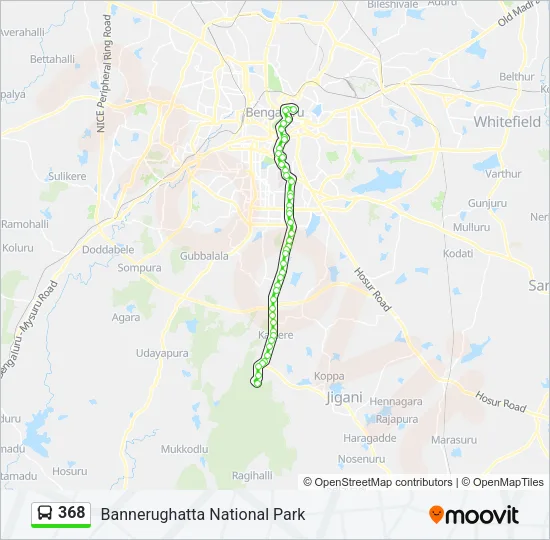 368 Bus Line Map