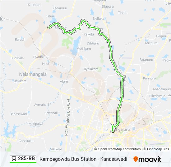 285-RB Bus Line Map