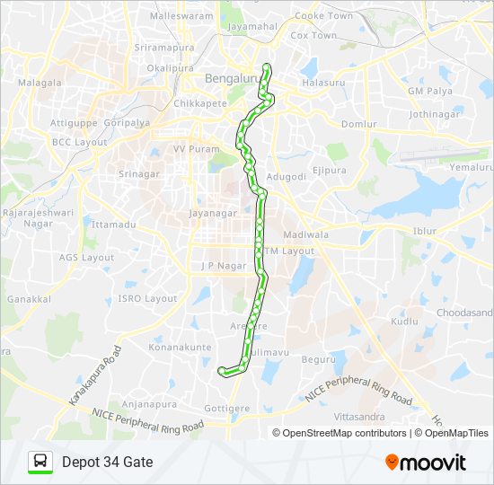 368 SBS-D34G bus Line Map