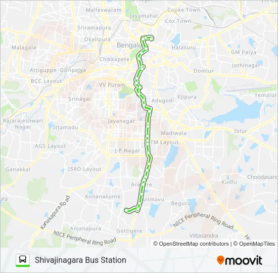 368 SBS-D34G Bus Line Map