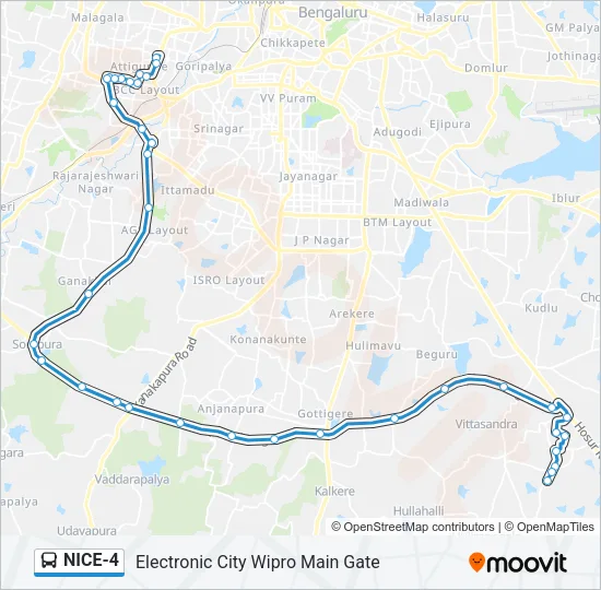 NICE-4 Bus Line Map