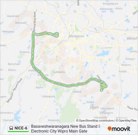 NICE-6 bus Line Map