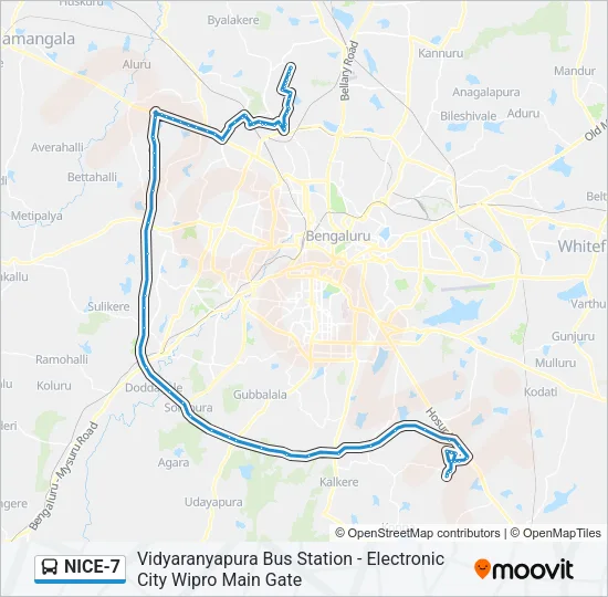 NICE-7 Bus Line Map