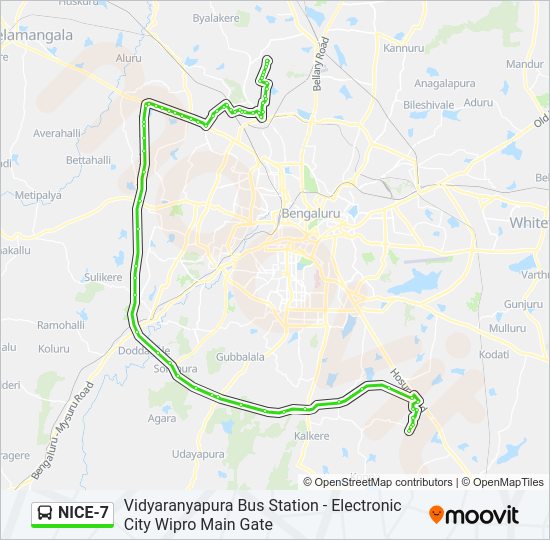 NICE-7 bus Line Map