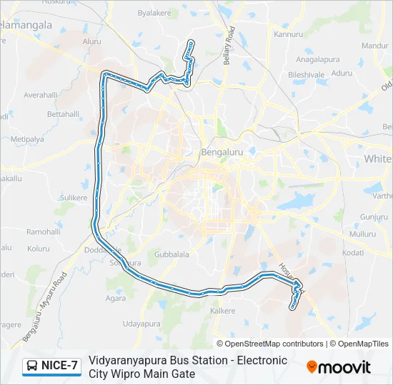 NICE-7 Bus Line Map