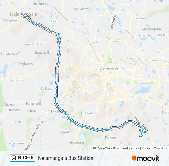 NICE-8 Bus Line Map