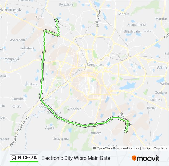 NICE-7A Bus Line Map