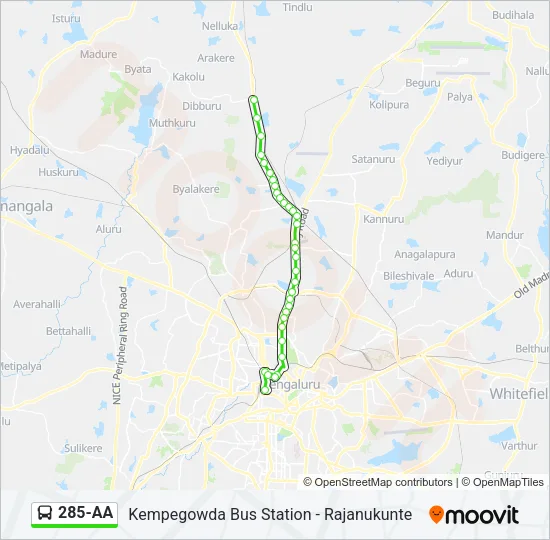 285-AA Bus Line Map