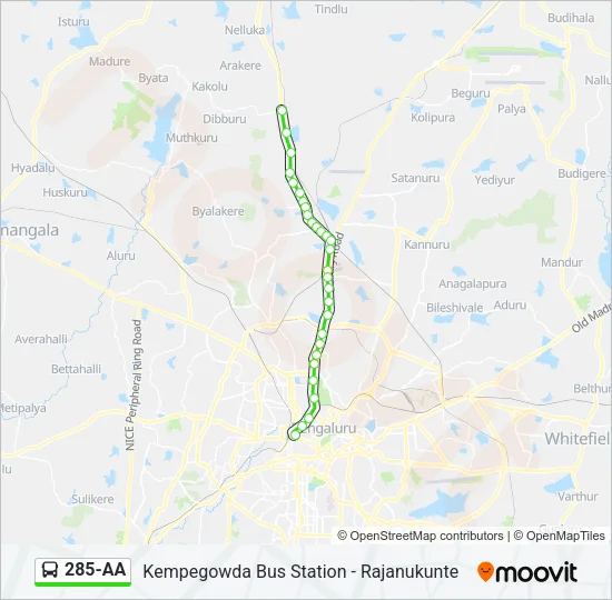 285-AA Bus Line Map