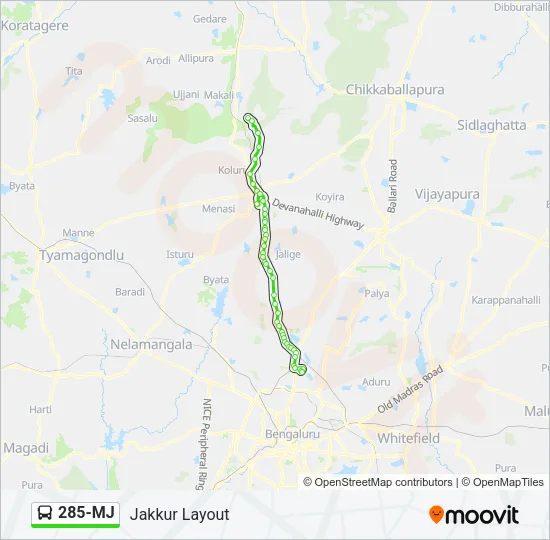 285-MJ Bus Line Map