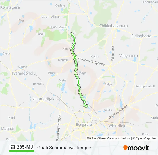 285-MJ Bus Line Map