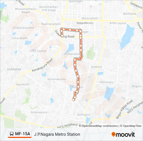 MF-15A Bus Line Map