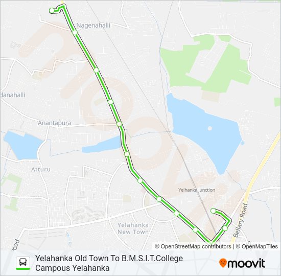 285 BMSITY-YHKOT Bus Line Map