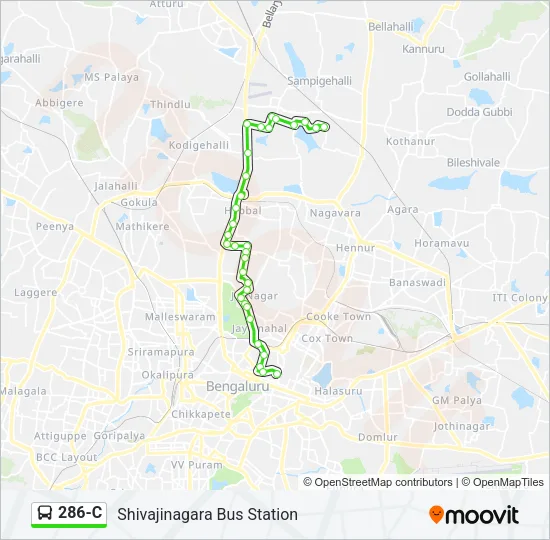 286-C Bus Line Map
