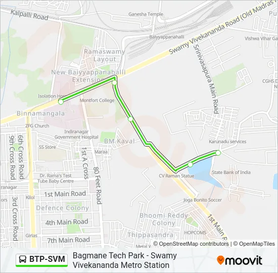 BTP-SVM Bus Line Map