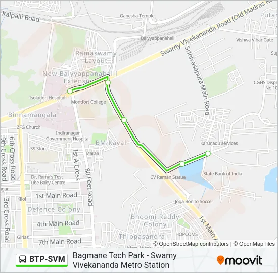 BTP-SVM Bus Line Map