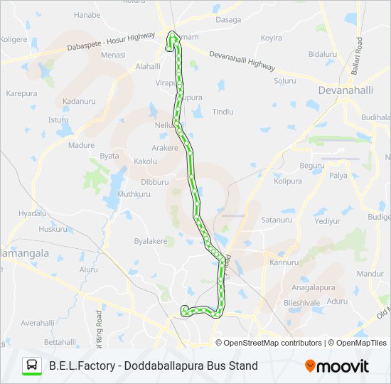 285 BELF-HBLB-DBP Bus Line Map
