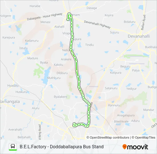 285 BELF-HBLB-DBP Bus Line Map