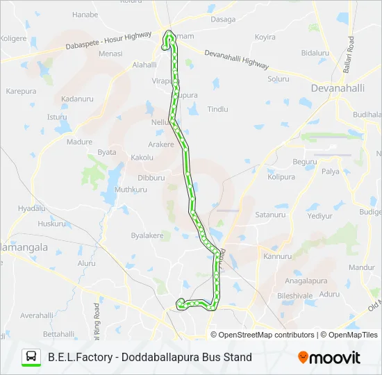 285 BELF-HBLB-DBP Bus Line Map