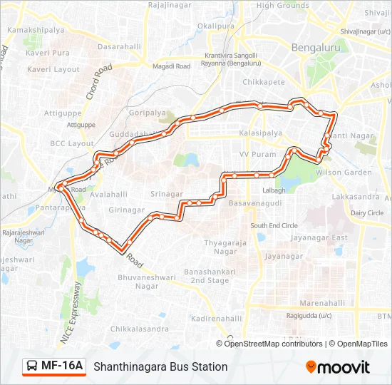 MF-16A Bus Line Map