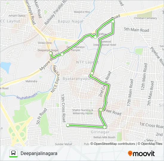 DPJN-GNE Bus Line Map