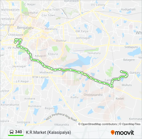 340 Bus Line Map