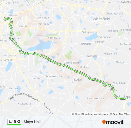 G-2 Bus Line Map