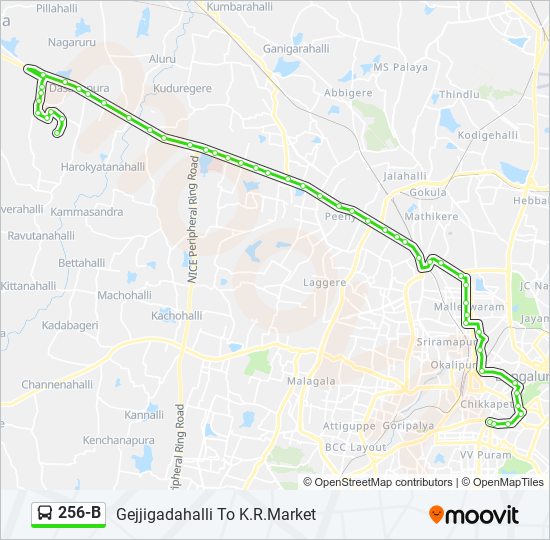 256-B bus Line Map