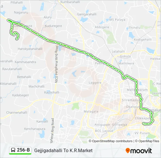 256-B Bus Line Map
