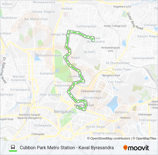 112 CMS-KBR Bus Line Map
