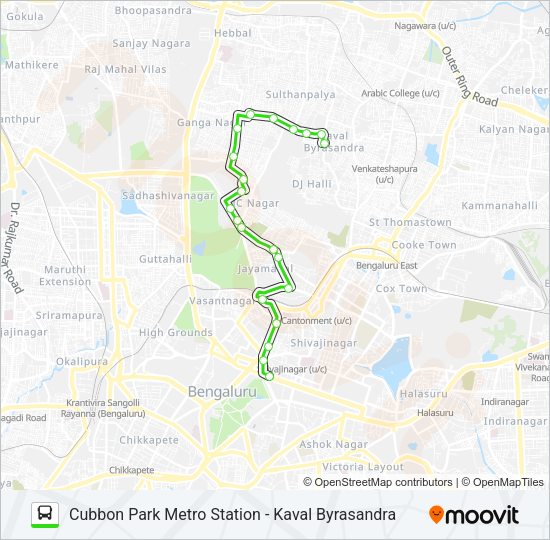 112 CMS-KBR Bus Line Map