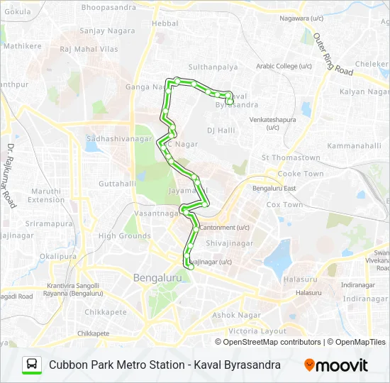 112 CMS-KBR Bus Line Map