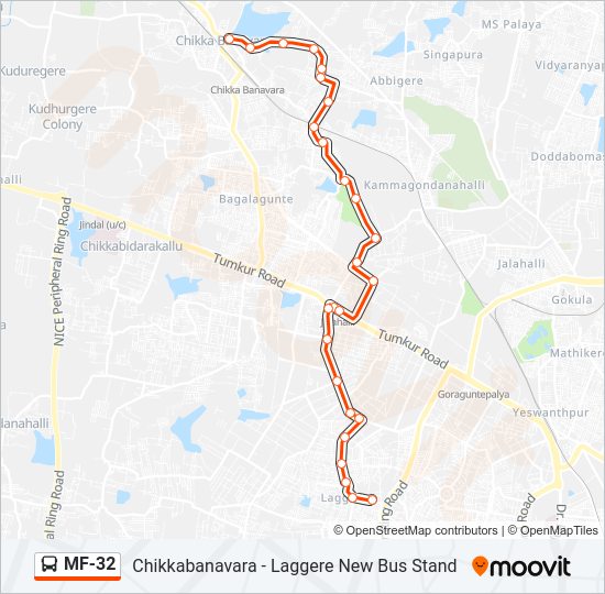 MF-32 Bus Line Map