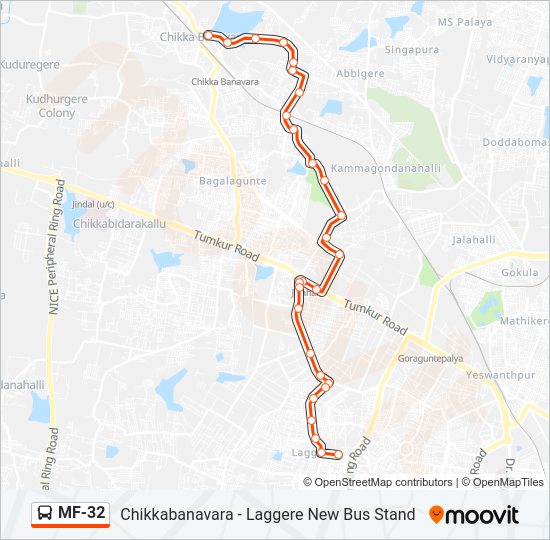 MF-32 Bus Line Map