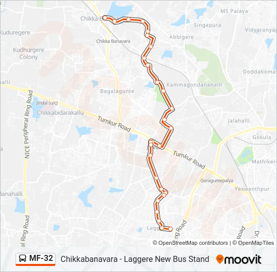 MF-32 Bus Line Map