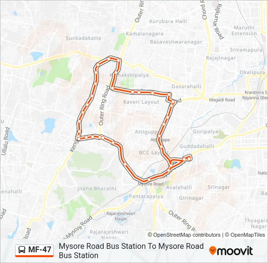 MF-47 Bus Line Map