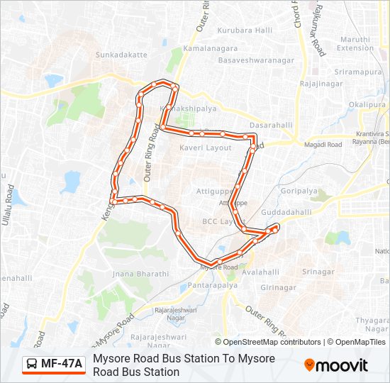 MF-47A bus Line Map