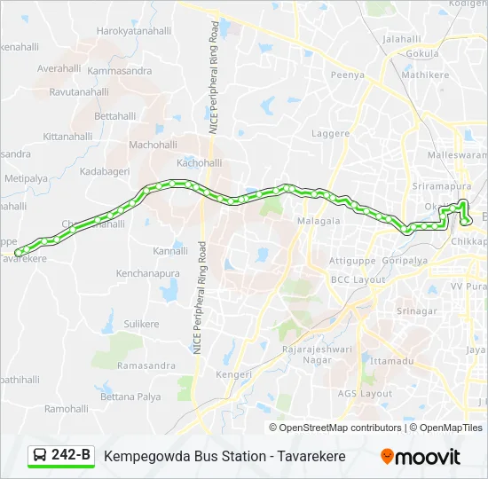 242-B Bus Line Map