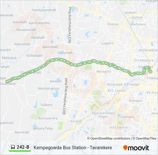 242-B Bus Line Map