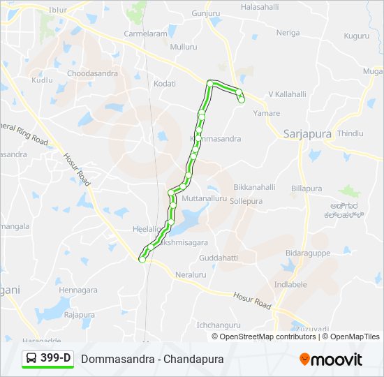 399-D bus Line Map