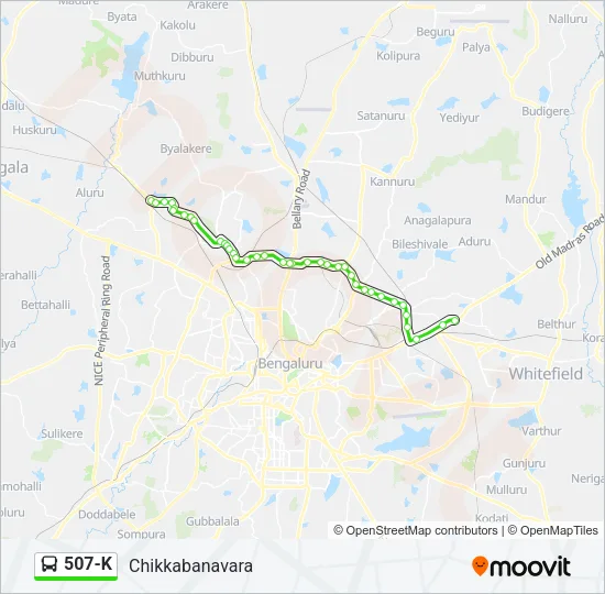507-K Bus Line Map