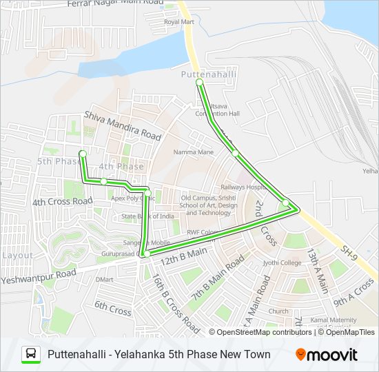 PTH-YSTF Bus Line Map