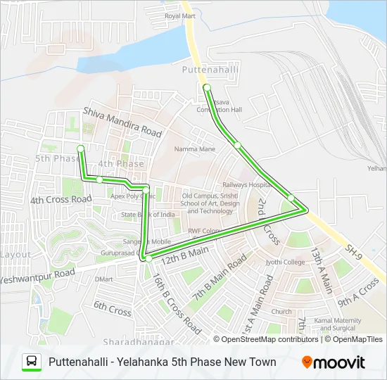 PTH-YSTF Bus Line Map