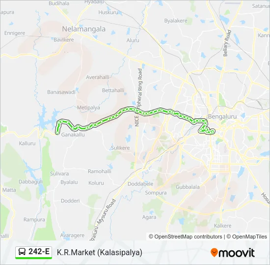 242-E Bus Line Map