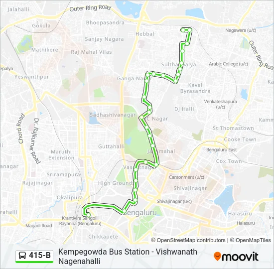 415-B Bus Line Map