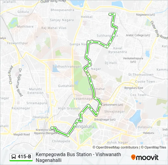415-B Bus Line Map