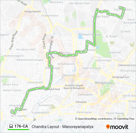 176-CA Bus Line Map