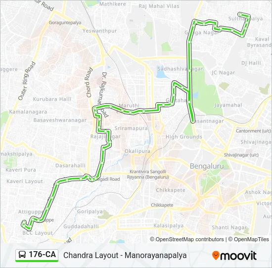 176-CA Bus Line Map