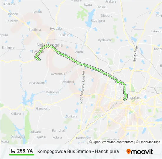 258-YA Bus Line Map